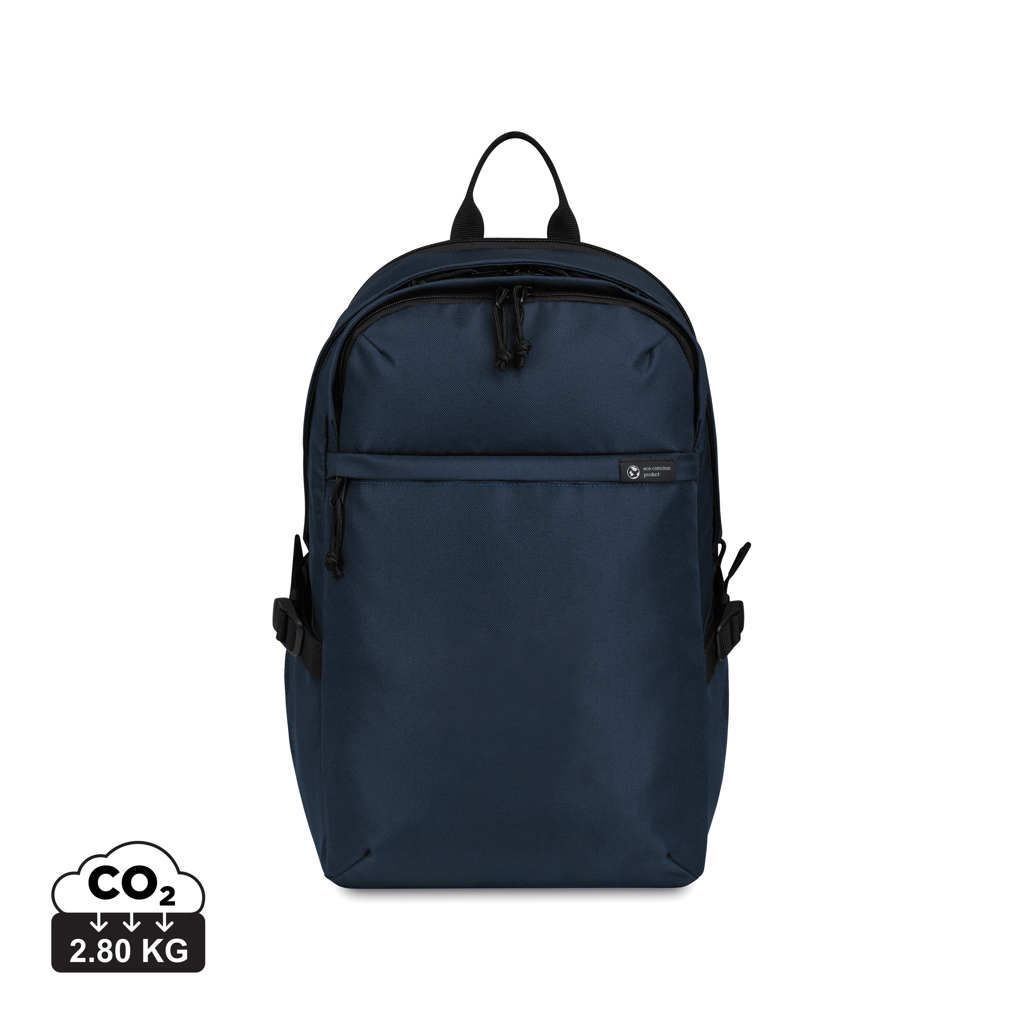 Sac à dos écran 15" à personnaliser avec double compartiment Renew Bleu marine